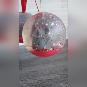 Red and White Glittery Skull Snowglobe Ornaments Soaps